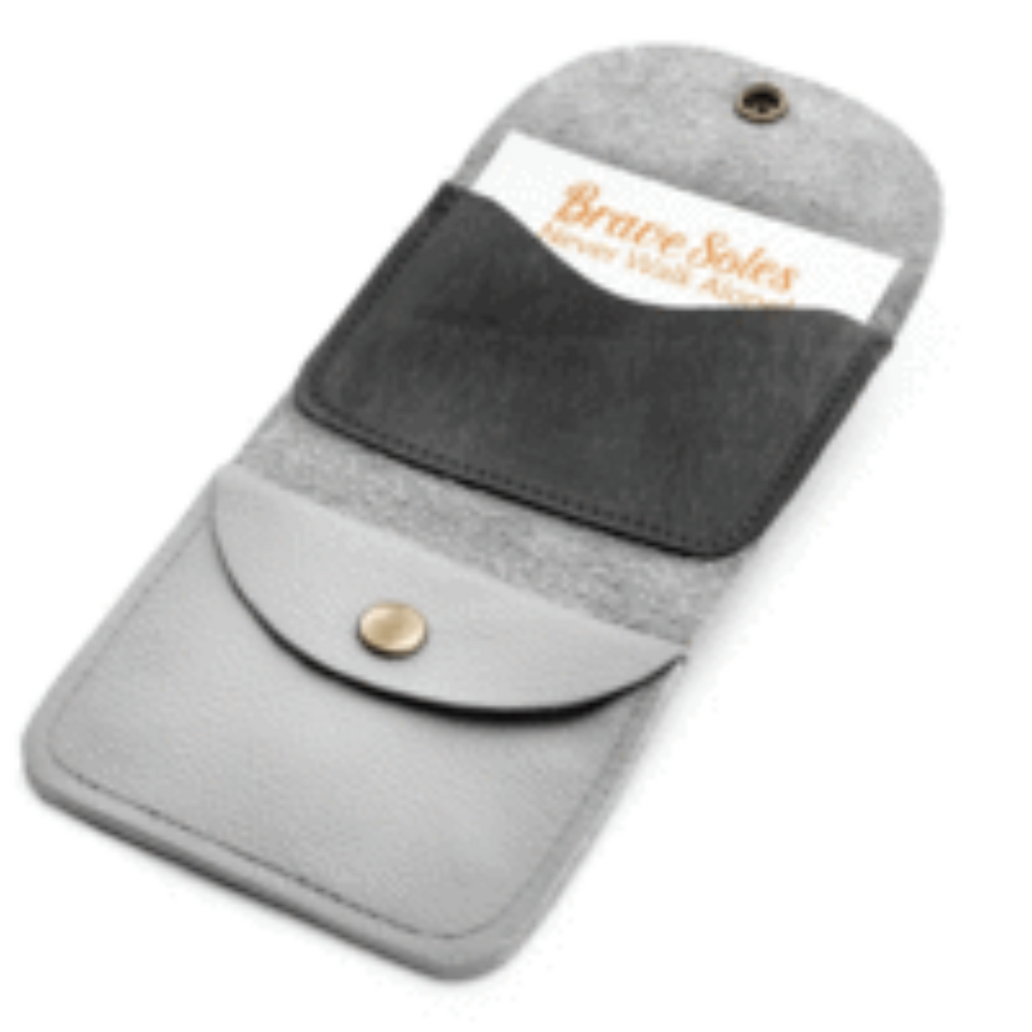 Miina Goods Logan UPcycled leather Change Purse in Grey color