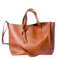 Christal leather tote front view on white background