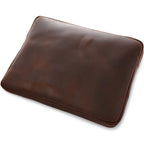 Simpatico laptop case in roasted cocoa leather from Miina Goods. 