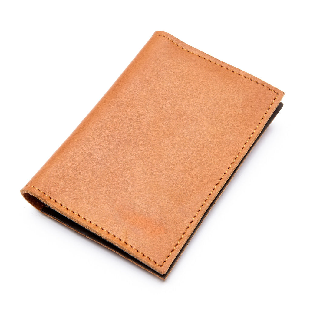 Miina Goods viajero passport holder in caramel leather. 