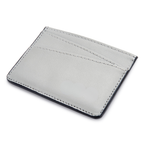 Gray leather cardholder from Miina Goods on a white background