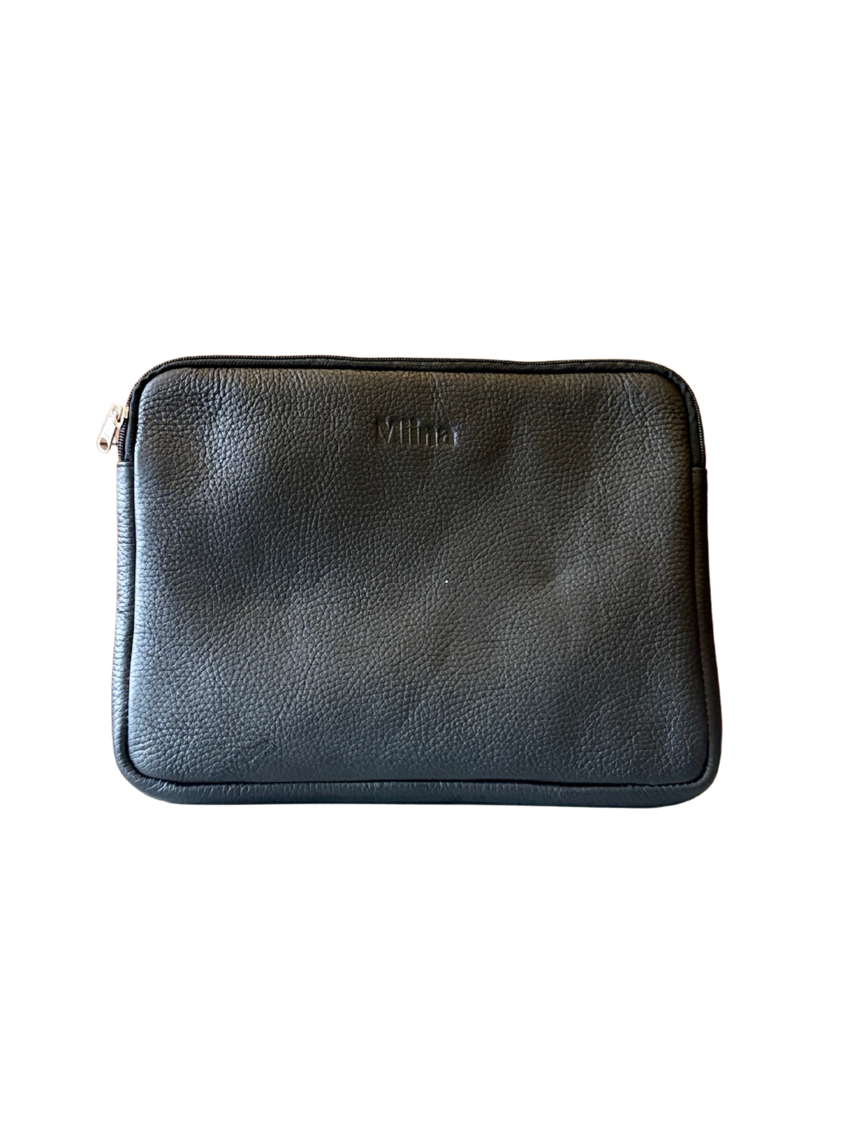 Simpatico laptop case in black leather from Miina Goods. 
