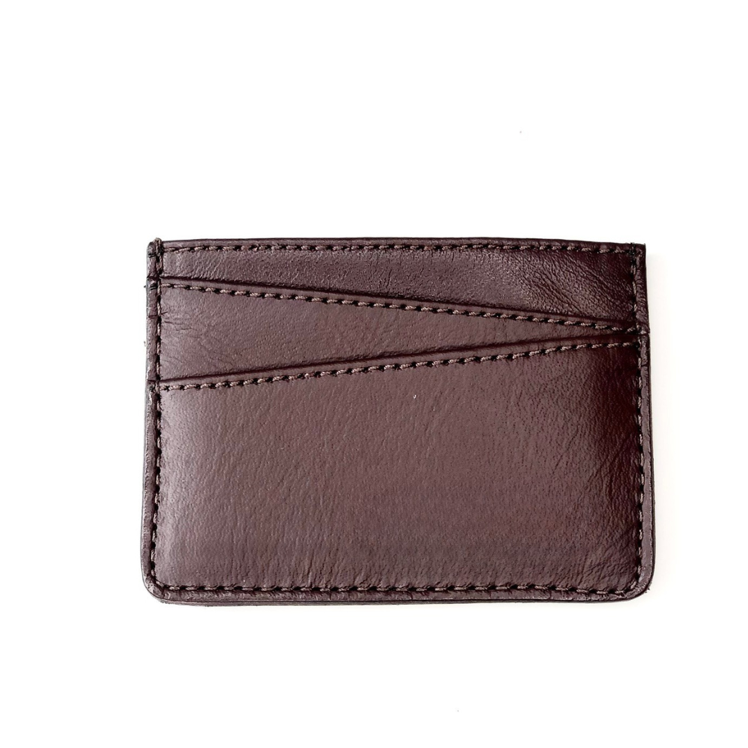 Red earth burgundy Voyageur card wallet  from Miina Goods on a white background